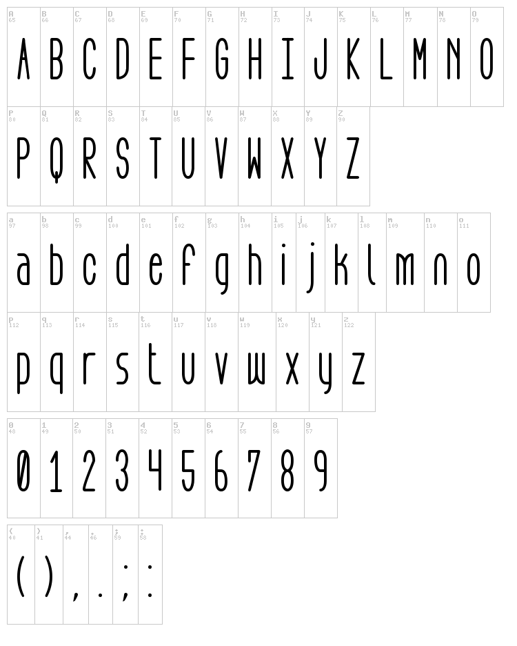 Aeg Flyon Now font map